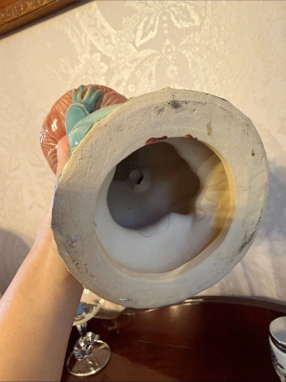 Vintage ceramic frog dish